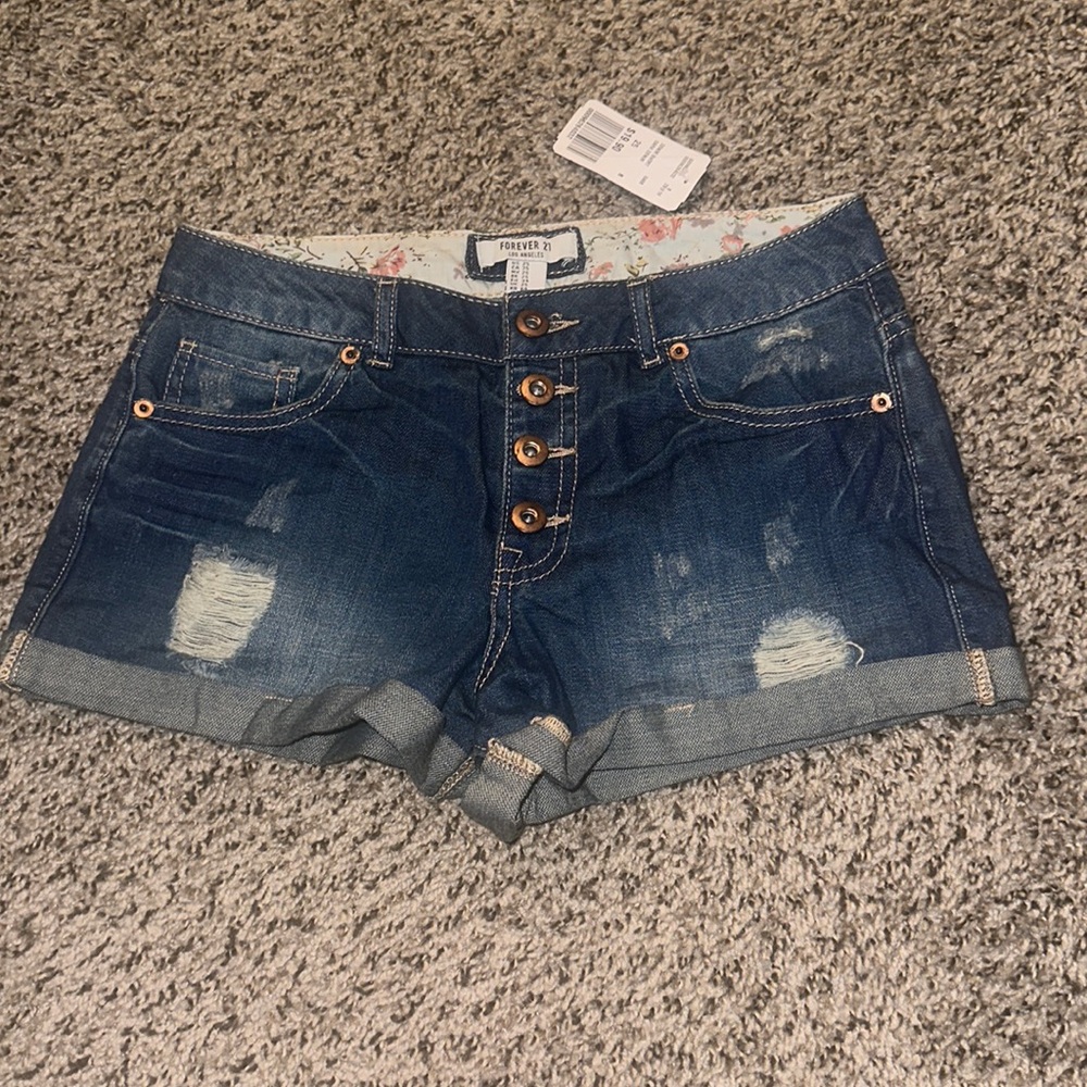 F21 denim short size 25